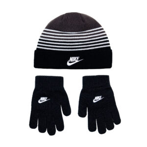 Шапка и перчатки Nike Striped Beanie & Gloves Set